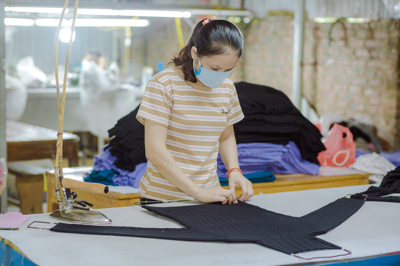 Máy móc sản xuất xưởng dệt len Đại Quyên